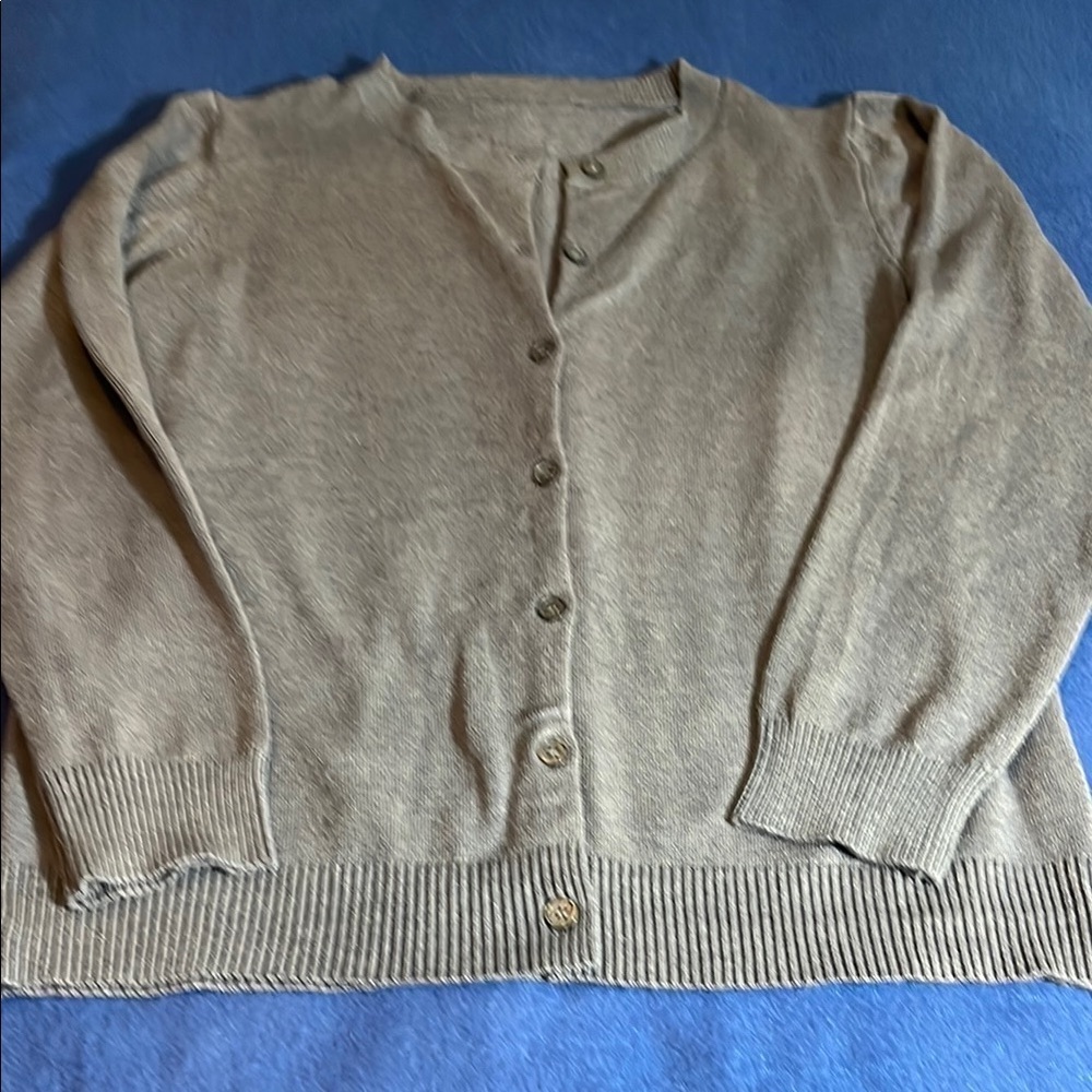 Gray lightweight cardigan